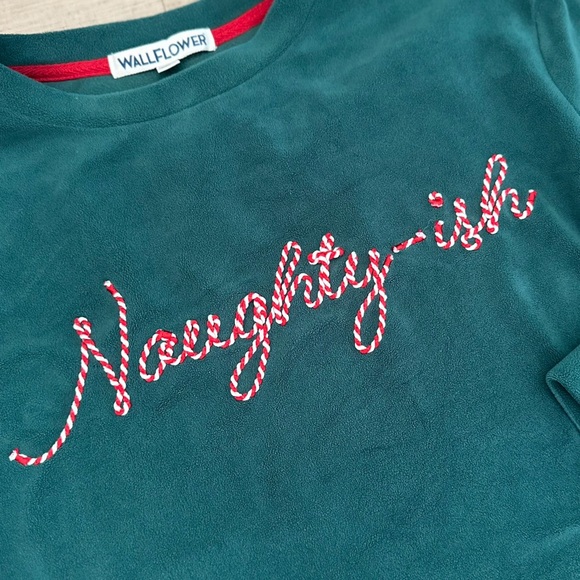 WALLFLOWER L M Naughty-ish Christmas Cropped Fleece Matching Set Bundle - Picture 4 of 10